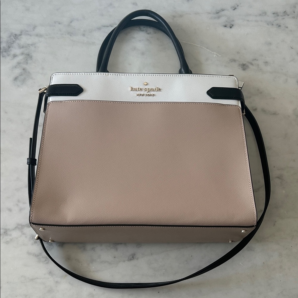 Kate Spade Cream and Black Satchel